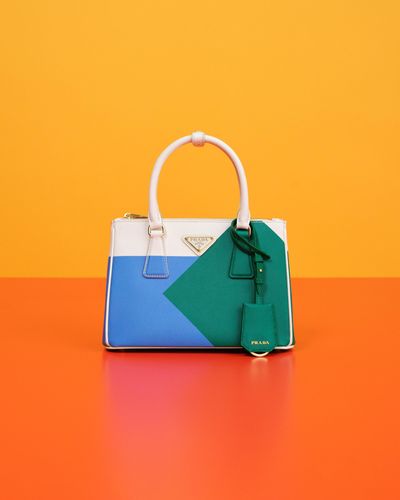 Prada Kleine Galleria Special-edition-tasche Aus Saffiano - Orange