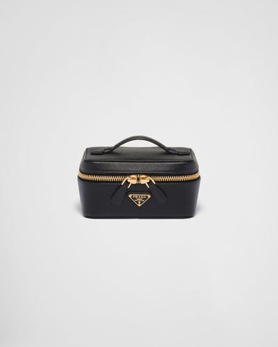 Prada Saffiano Leather Beauty Case - Black