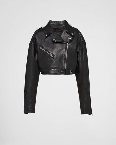 Prada Leather Biker Jacket - Black