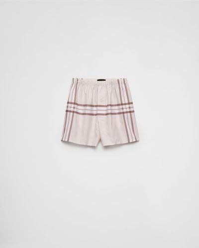 Prada Cotton Boxer Shorts - Pink