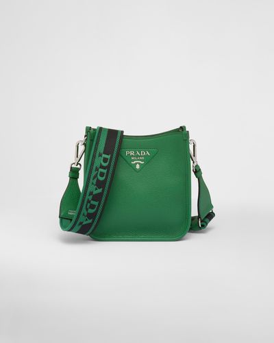 Prada Leather Mini Shoulder Bag - Green