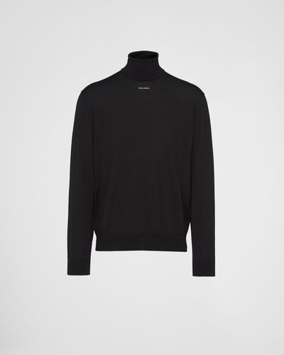 Prada Superfine Turtleneck Sweater - Black