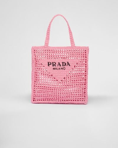 Prada Cabas En Crochet - Rose