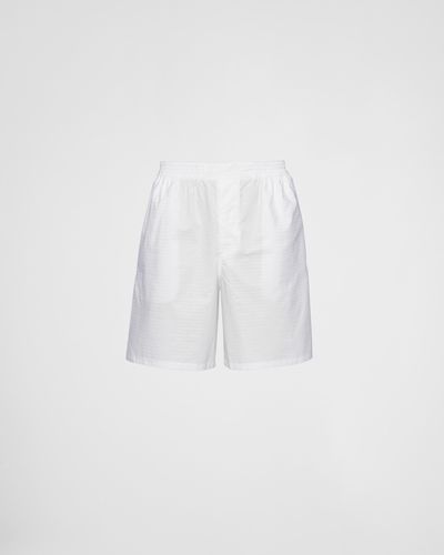 Prada Poplin Trousers - White