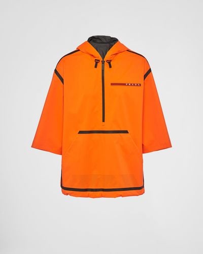 Prada Camicia Maniche Corte In Extreme Tex Light - Arancione