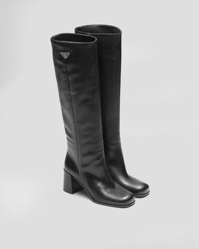 Prada Leather Boots - Black