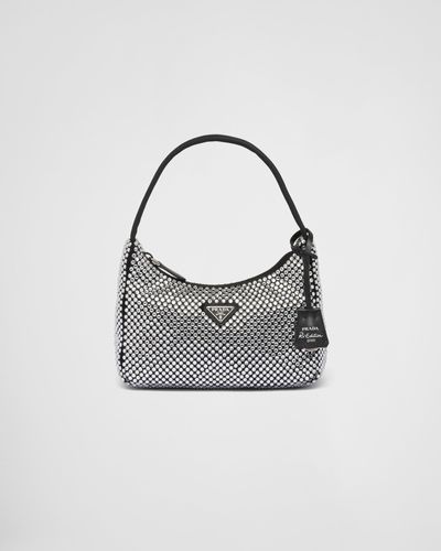 Prada Satin Mini-Bag With Crystals - Multicolor