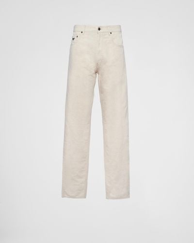Prada Five-Pocket Chambray Jeans - Natural