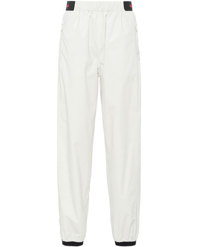 Prada Pantalon Large En Nylon Léger - Blanc