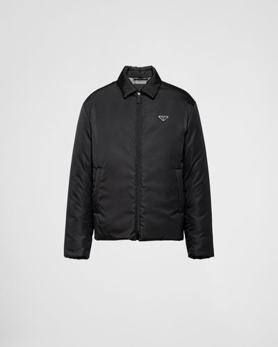 Prada Hemdjacke mit Triangel-Logo - Schwarz