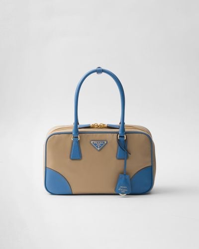 Prada Re-Edition 1978 Medium Re-Nylon And Saffiano Leather Two-Handle Bag - Blue