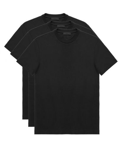 Prada T-shirt en jersey de coton - Noir