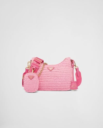 Prada Re-edition 2005 Crochet Bag - Pink