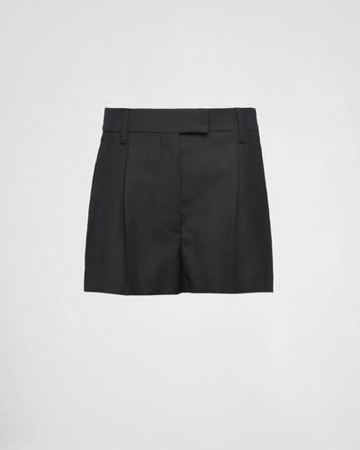 Prada Shorts In Light Mohair - Nero