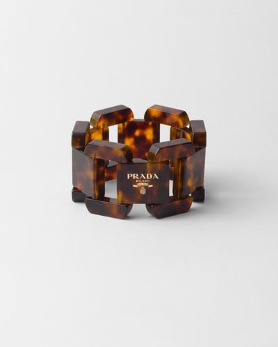 Prada Bracelet En Plexiglas - Marron
