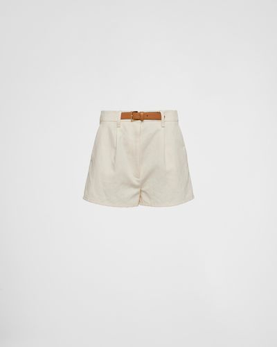 Prada Canvas Shorts - White