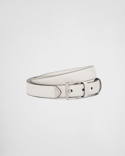 Prada Leather Belt - White