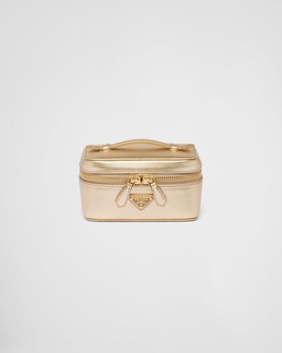 Prada Saffiano Leather Beauty Case - White
