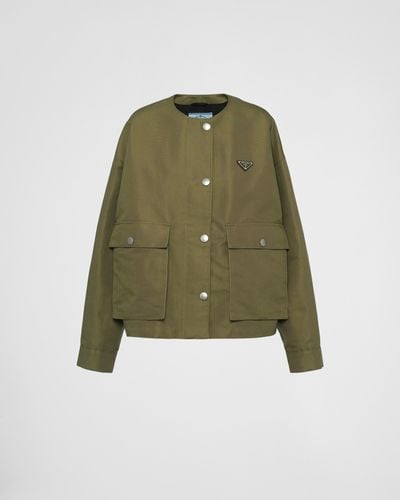 Prada Technical Canvas Blouson Jacket - Green