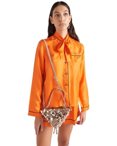 Prada Sequin Handbag - Orange