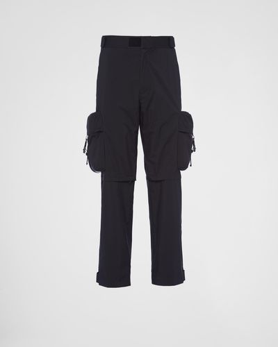 Prada Technical Fabric Modular Pants - Blue