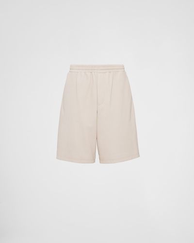 Prada Nappa Leather Bermudas - White