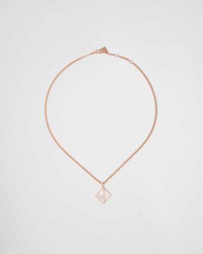 Prada Eternal Pendant Necklace - White