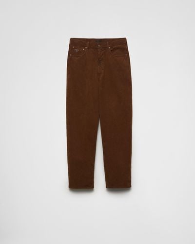 Prada Baggy Corduroy Jeans - Brown