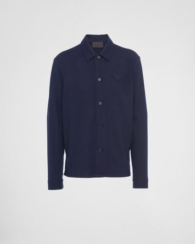 Prada Wool Blend Shirt - Blue
