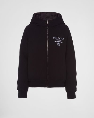 Prada Sweat À Capuche En Cachemire - Noir