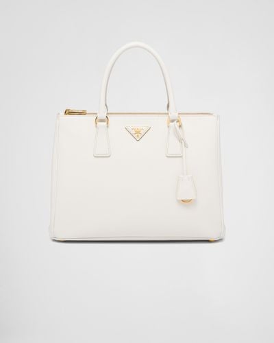 Prada Galleria Saffiano Leather Bag - White