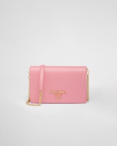 Prada Saffiano Leather Mini Bag - Pink