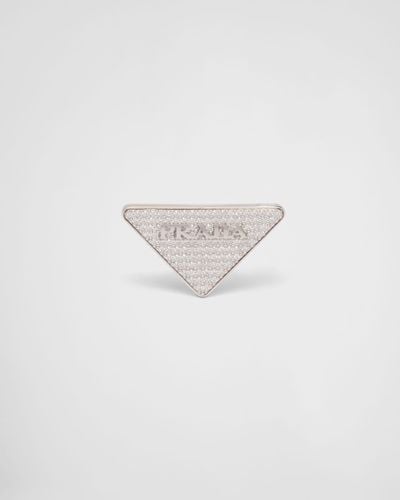 Prada Crystal Logo Jewels Linker Ohrring - Mehrfarbig