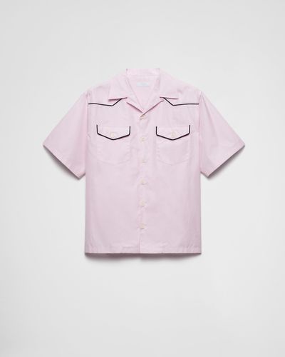 Prada Short-Sleeved Cotton Shirt - Pink