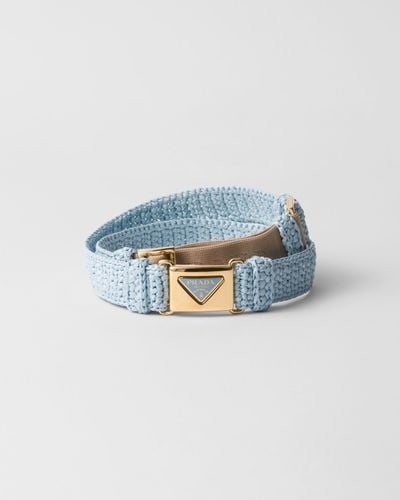 Prada Crochet Belt - Blue