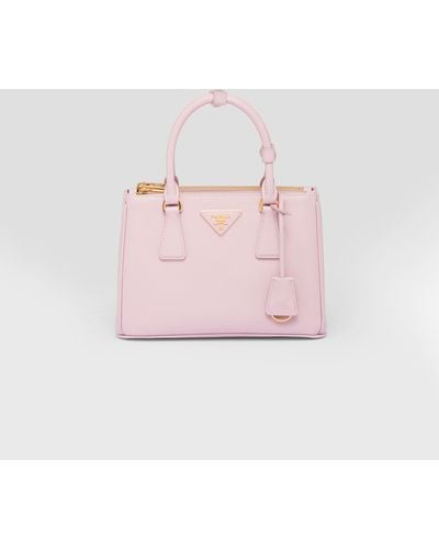 Prada Small Galleria Saffiano Leather Bag - Pink