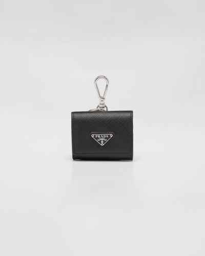 Prada Saffiano Leather Headphone Case - Black