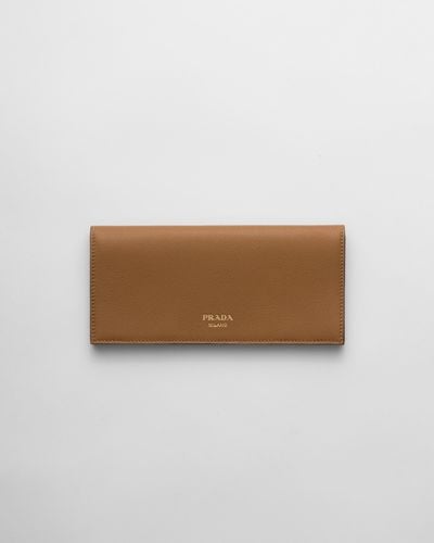 Prada Leather Envelope Wallet - White