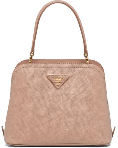 Prada Matinée Small Saffiano Leather Bag - Pink