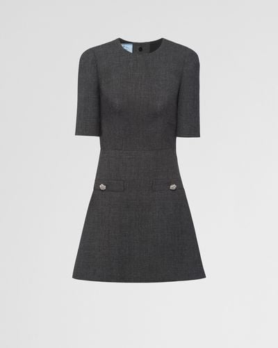 Prada Wool Mini-Dress - Black