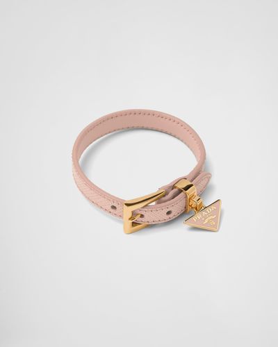 Prada Bracelet En Cuir Saffiano - Multicolore