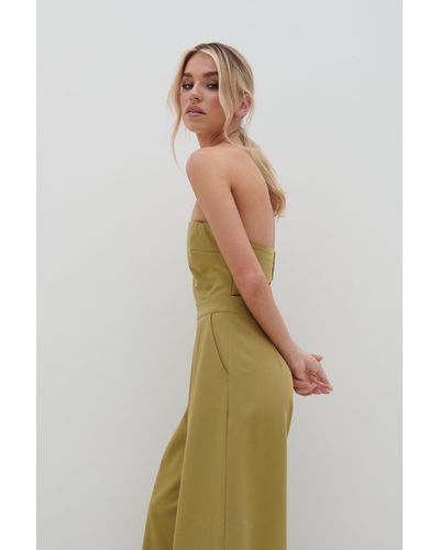 Pretty Lavish April Bandeau Jumpsuit in Green