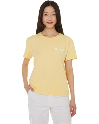 Aigle T-shirt uni en coton - Neutre