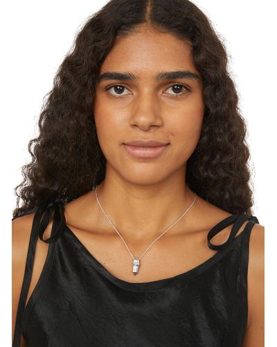 Dear Letterman Collier Nayab en argent sterling | - Noir