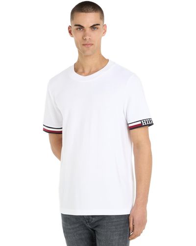Tommy Hilfiger T-shirt droit en coton - Blanc