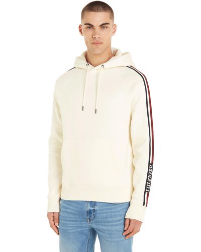 Tommy Hilfiger Hoodie en coton mélangé - Blanc