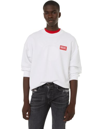 DIESEL Sweatshirt en coton - Blanc
