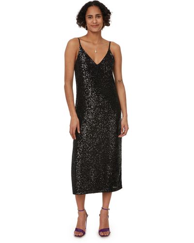 In the mood for love Robe Noa à sequins - Noir