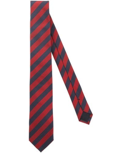AU PRINTEMPS PARIS Cravate graphique en soie - Rouge