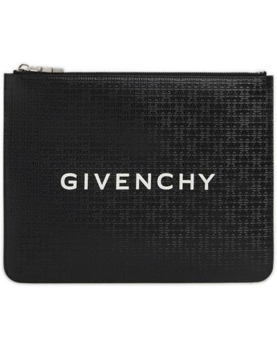 Givenchy Pochette monogrammé en cuir - Noir